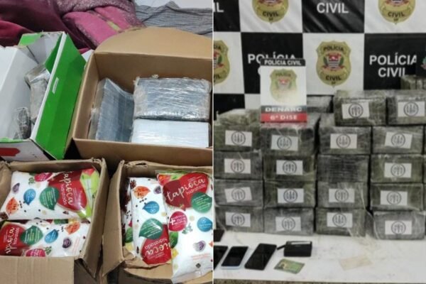 Polícia Civil prende ‘alto escalão’ de organização criminosa e apreende cocaína em sacos de tapioca
