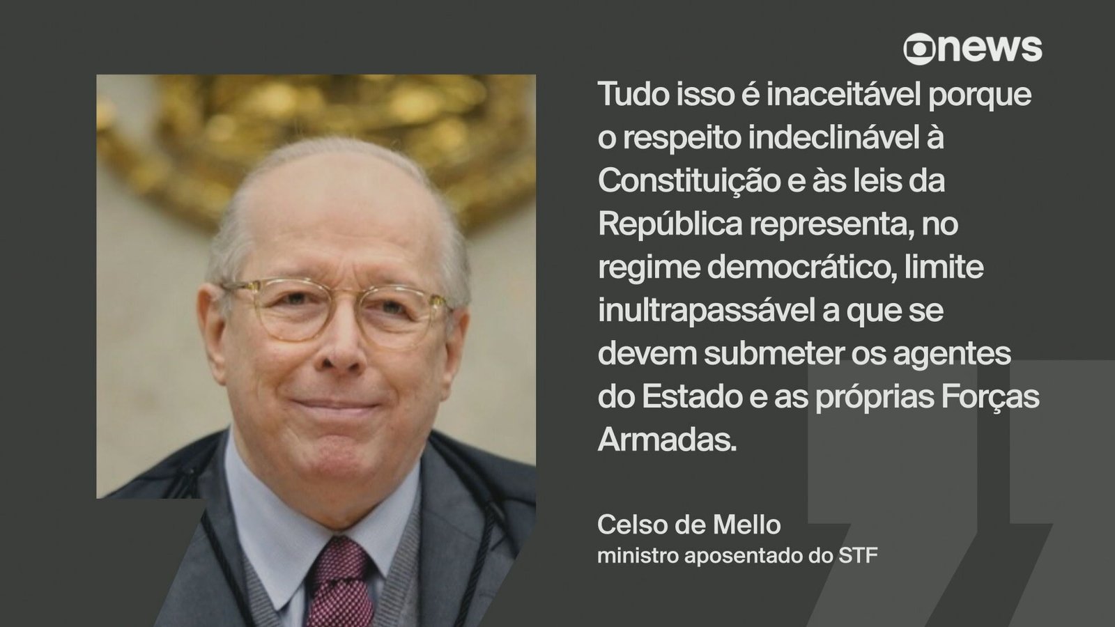 Celso de Mello contextualiza tentativa de golpe de 2022 à ditadura de 1964: ‘inaceitável’