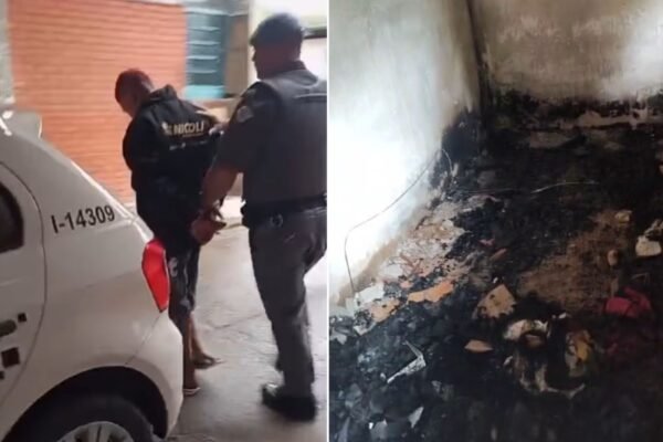 Homem é preso por incendiar a própria casa depois de discutir com a esposa