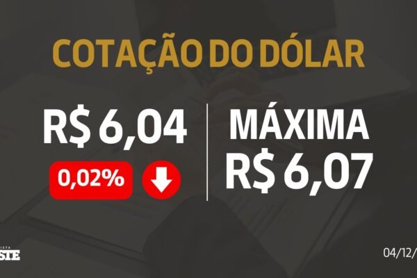 Dólar estabiliza acima de R$ 6 depois de o governo anunciar pacote fiscal