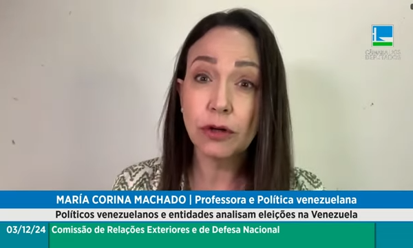 María Corina pede que Brasil reconheça González com presidente da Venezuela