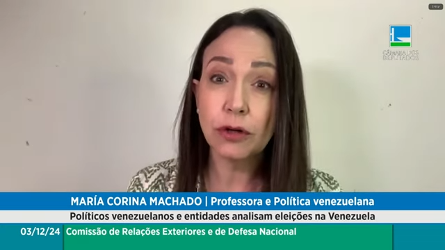 María Corina pede que Brasil reconheça González com presidente da Venezuela