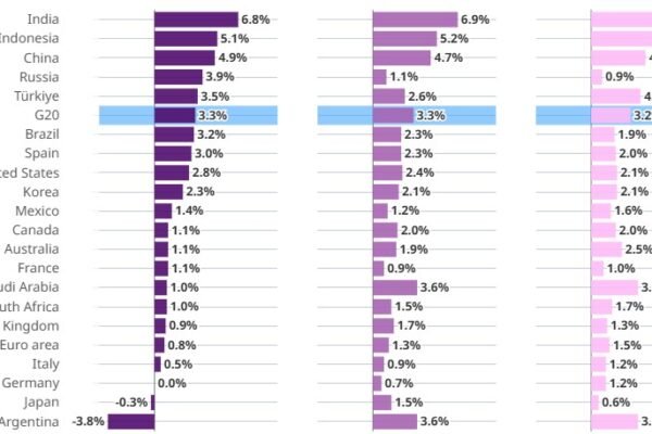 OCDE projeta alta do PIB brasileiro em 2024, mas queda em 2025 OCDE projeta alta do PIB brasileiro em 2024, mas queda em 2025