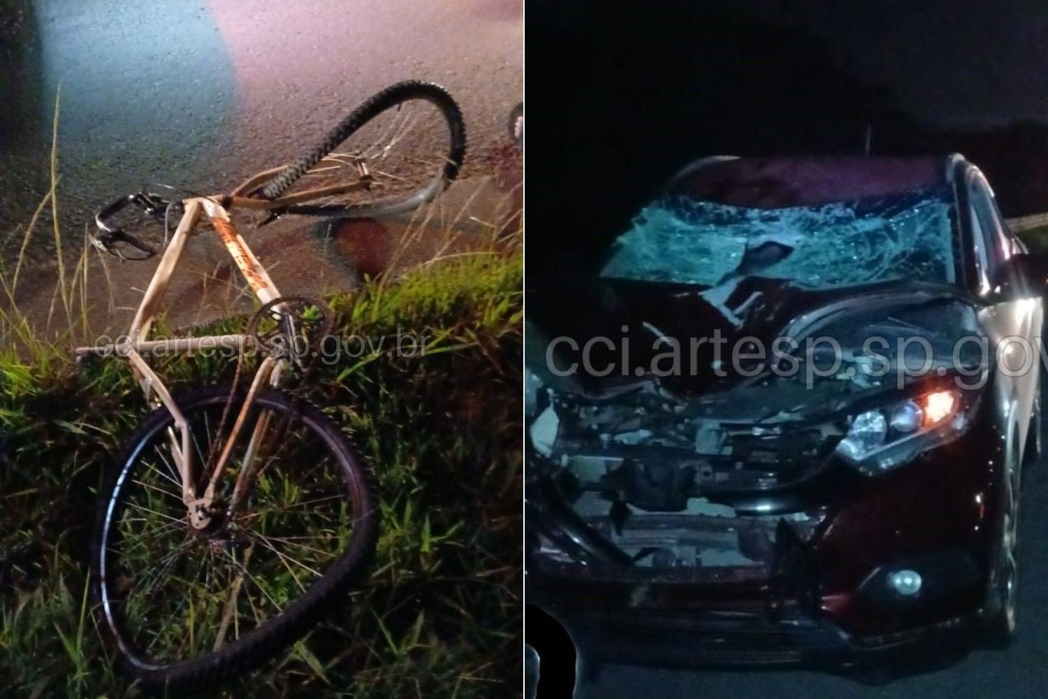 Ciclista morre após colidir com carro e ser arremessado por quase 40 metros em rodovia de SP