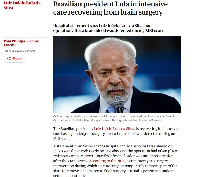 Imprensa internacional repercute operação às pressas de Lula