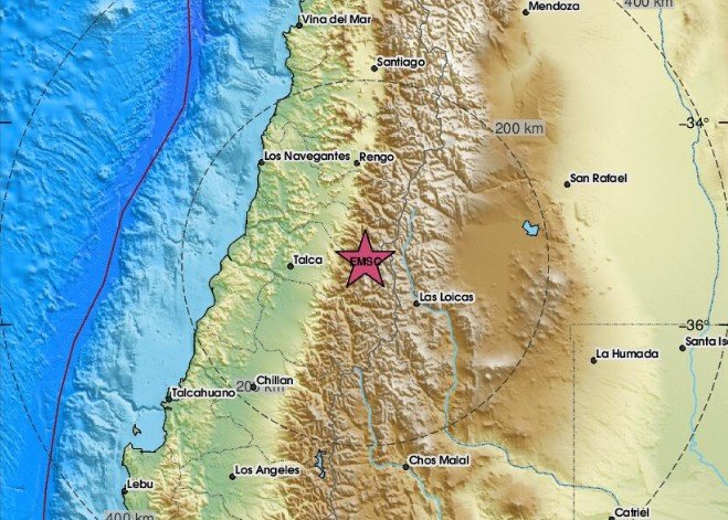 Terremoto é sentido no Chile