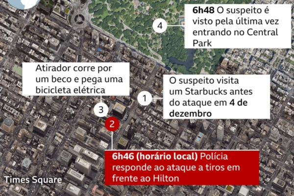 Assassinato de CEO de seguradora em Nova York: veja pistas que levaram ao atirador