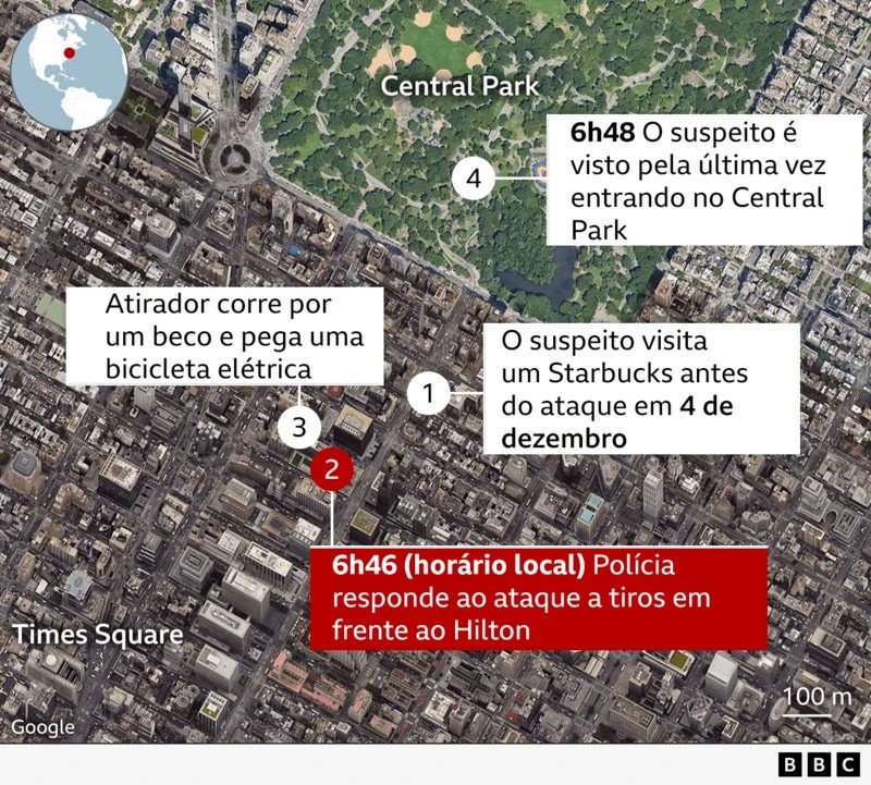Assassinato de CEO de seguradora em Nova York: veja pistas que levaram ao atirador