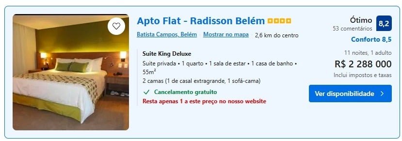 COP30: falta de leitos ‘explode’ preços de diárias em Belém
