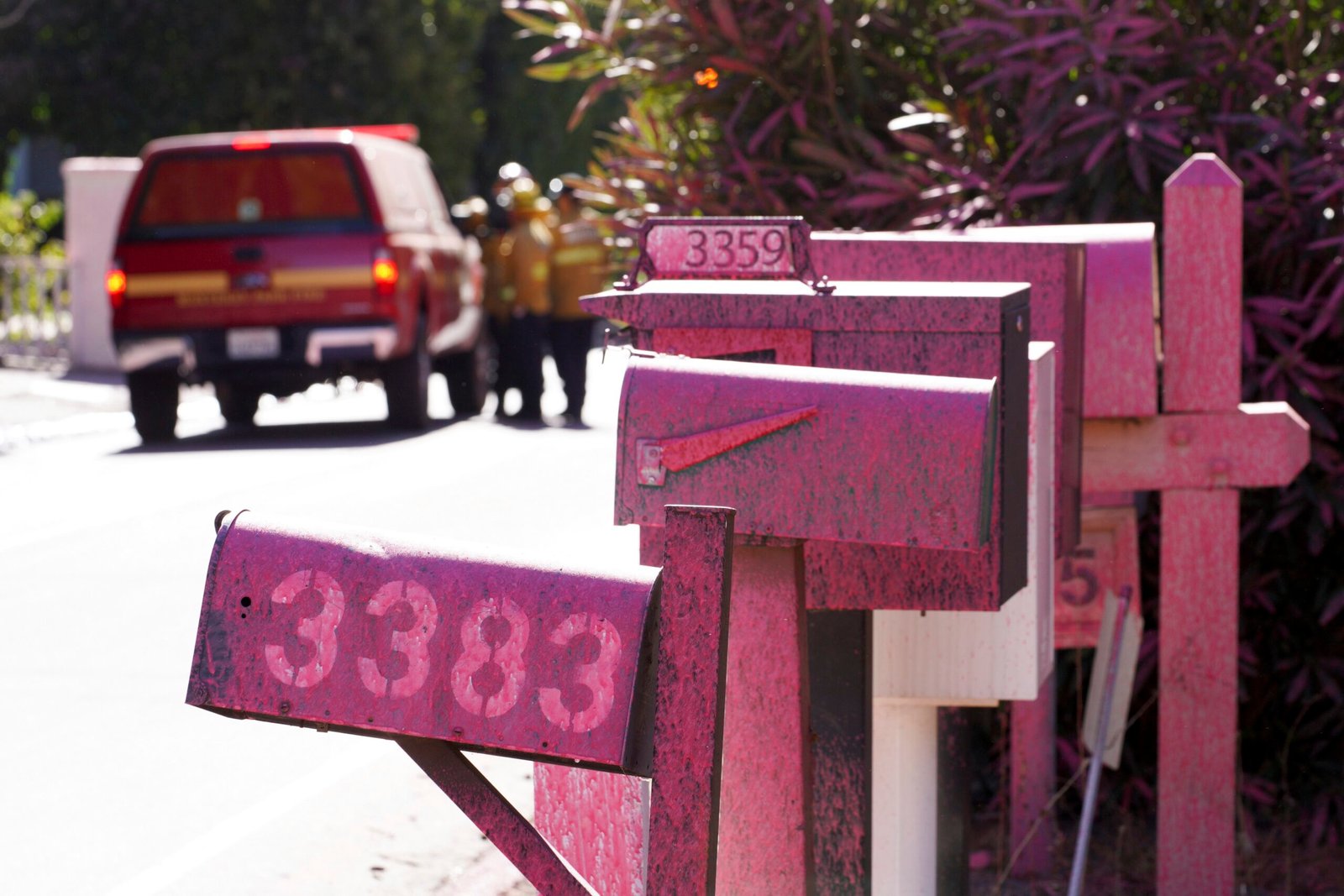 Mistura para apagar fogo cria cenários cor-de-rosa sobre as cinzas em Los Angeles; saiba o que é