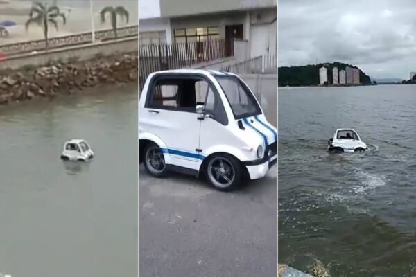 Dono de ‘carro anfíbio’ não consegue recuperar veículo apreendido que viralizou após andar sobre o mar