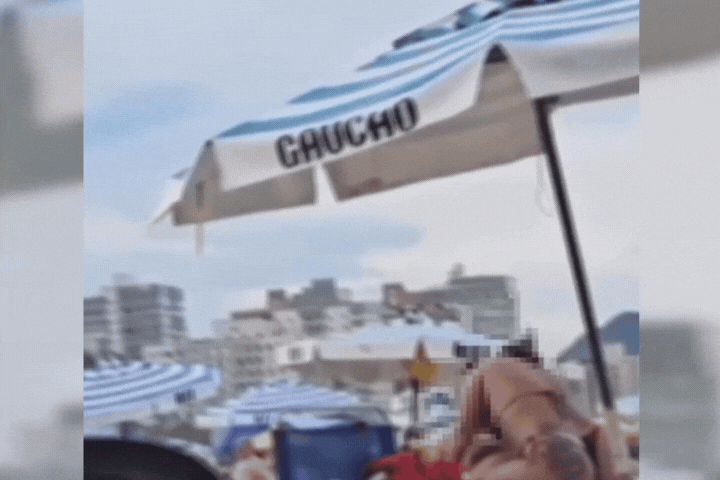 PM dá dura em casal e viraliza ao interromper ‘esfrega esfrega’ em praia de SP; VÍDEO