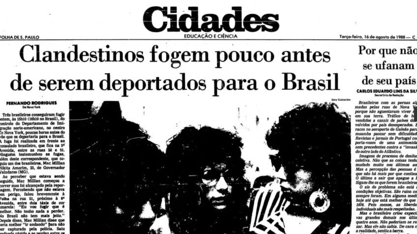 Brasileiros deportados dos EUA usam algemas desde a década de 1980