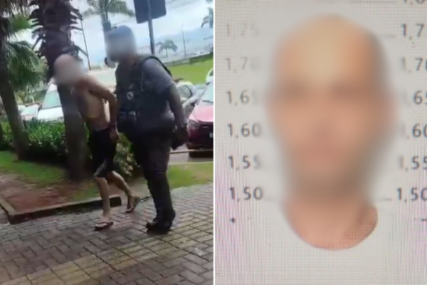 Foragido da Justiça fica nervoso durante abordagem da PM e é capturado no litoral de SP