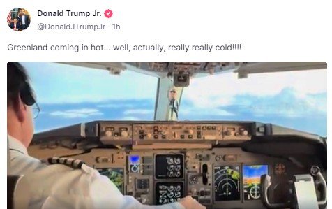 Donald Trump Jr. visita Groelândia após pai dizer que ‘propriedade e controle’ da ilha pelos EUA são ‘necessidade absoluta’