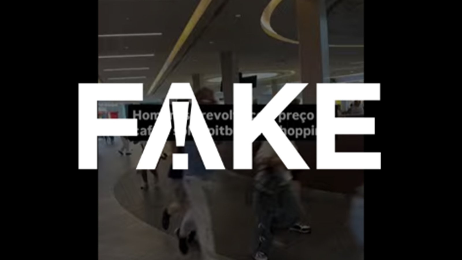 É #FAKE que houve correria em shopping após dono soltar pitbull por revolta com preço do café