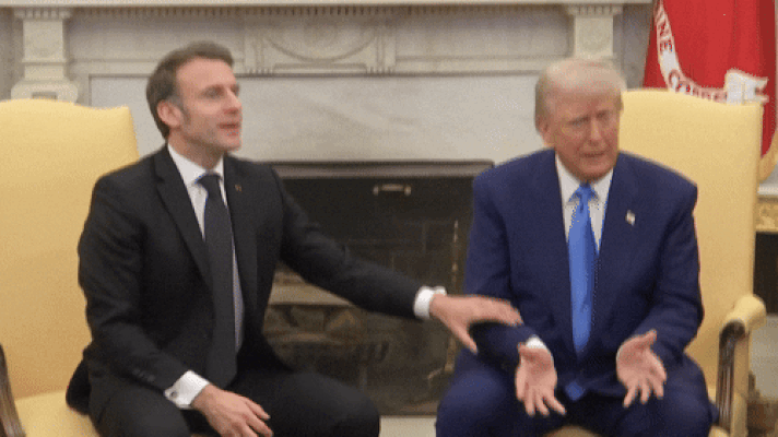 Durante encontro na Casa Branca, Macron corrige Trump sobre dinheiro enviado para a Ucrânia