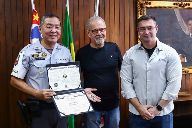 Presidência da Câmara recebe comando de policiamento de trânsito