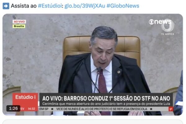 STF: fala de Barroso sobre custo do Judiciário recebe correção no Twitter/X