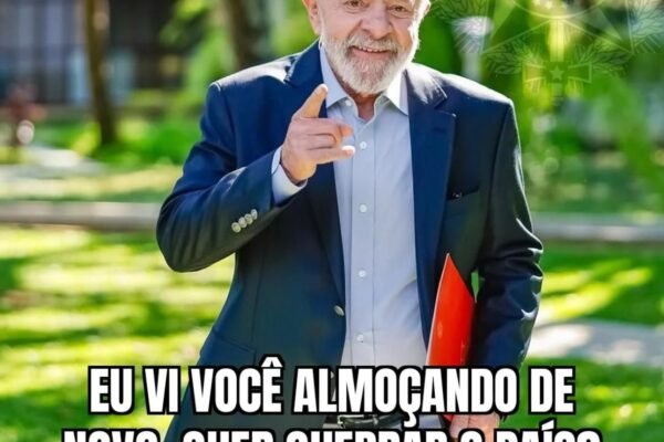 Meme: Lula está vendo você almoçando…