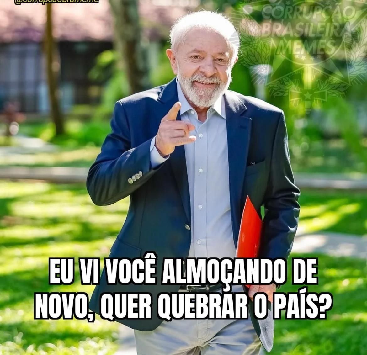 Meme: Lula está vendo você almoçando…