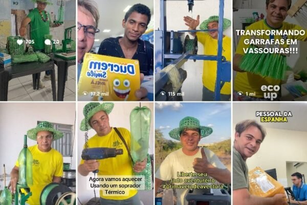 Gari brasileiro constrói máquina de reciclagem e fatura R$ 7,5 mil por mês
