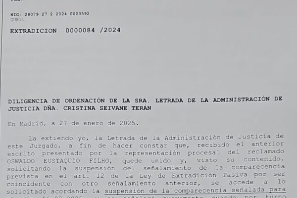 Oswaldo Eustáquio tem audiência cancelada pela Justiça da Espanha