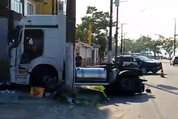 Motorista de ônibus morre após bater de frente com carro e ficar preso nas ferragens; VÍDEO