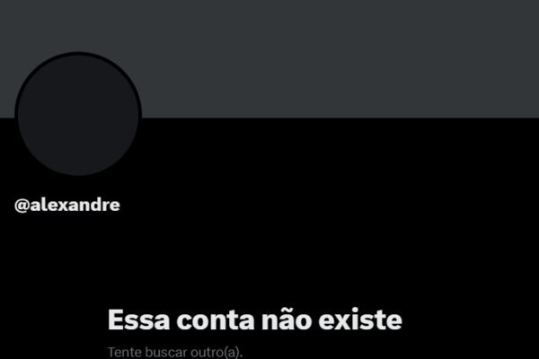 Conta de Moraes no X aparece como desativada