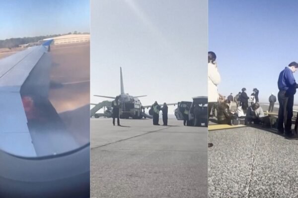 Voo da United Airlines é evacuado após motor pegar fogo durante decolagem nos EUA