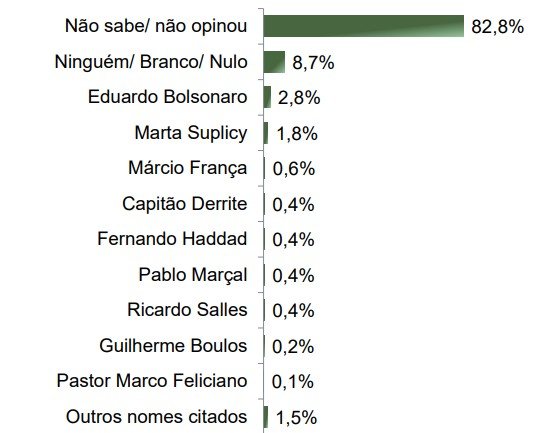 SP: Eduardo Bolsonaro e Derrite lideram intenções de voto para o Senado