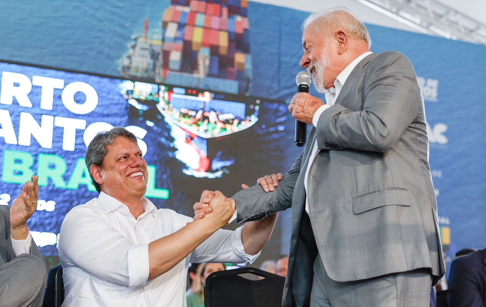 Tarcísio agradece Lula e promete que túnel Santos-Guarujá sairá do papel: ‘Não vai esperar mais 100 anos’