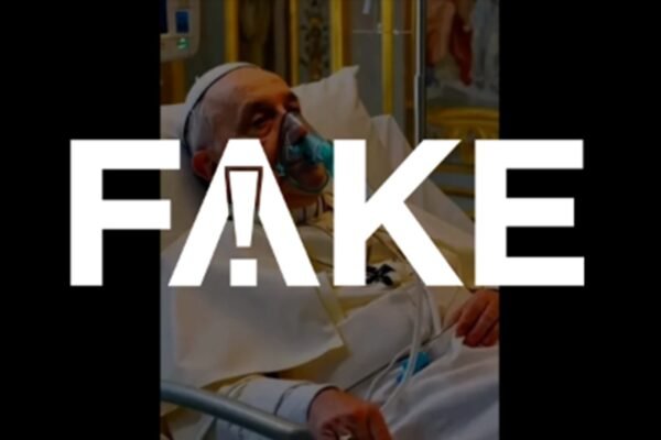 É #FAKE foto que mostra papa Francisco usando máscara de oxigênio; imagem foi gerada por inteligência artificial