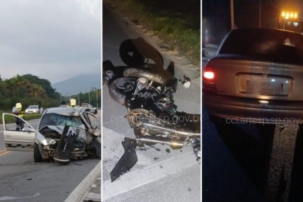 Motociclista morre em colisão frontal com carro durante ultrapassagem na Rodovia Rio-Santos
