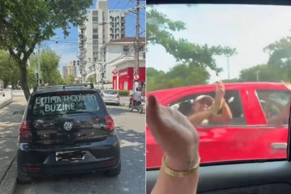 Mulher em tratamento contra câncer ganha ‘buzinaço’ após última sessão de quimio: ‘Vencendo cada etapa’; VÍDEO Mulher em tratamento contra câncer ganha ‘buzinaço’ após última sessão de quimio: ‘Vencendo cada etapa’; VÍDEO