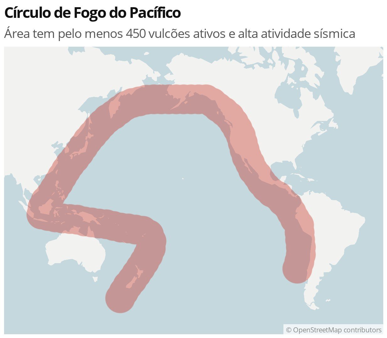 O que é o Círculo de Fogo do Pacífico e qual a relação dele com o terremoto que sacudiu Mianmar