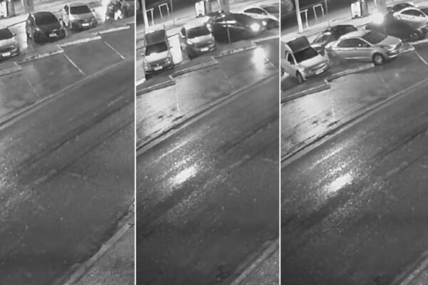 Motorista perde o controle de veículo e faz ‘strike’ em carros estacionados no litoral de SP