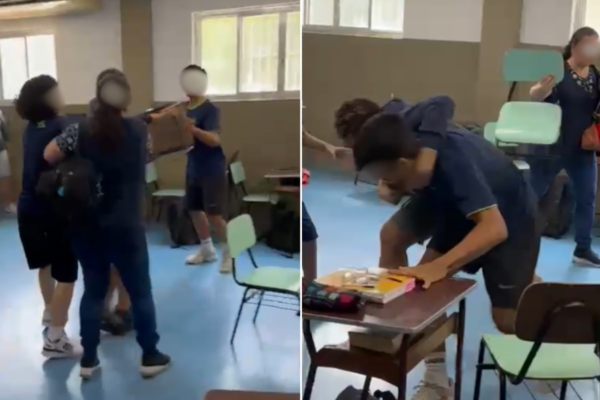 Estudante é agredido por quatro colegas em sala de aula; VÍDEO