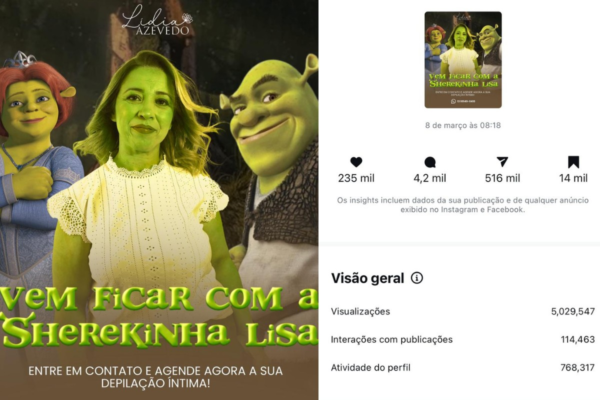 Depiladora usa Shrek para vender serviços e viraliza: ‘Não deixe virar um monstro do pântano’