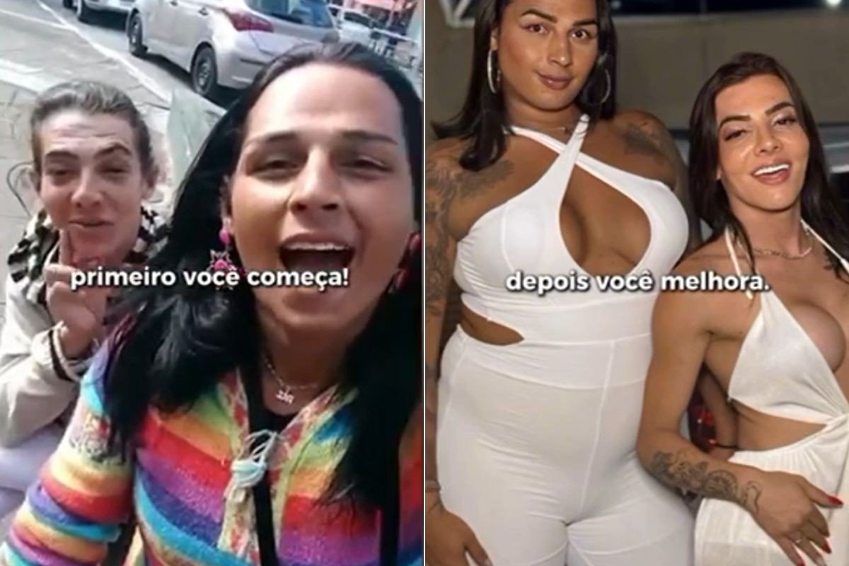 Ex-Casal Maloka entra na trend e mostra antes e depois de sucesso: ‘Primeiro você começa, depois você melhora’