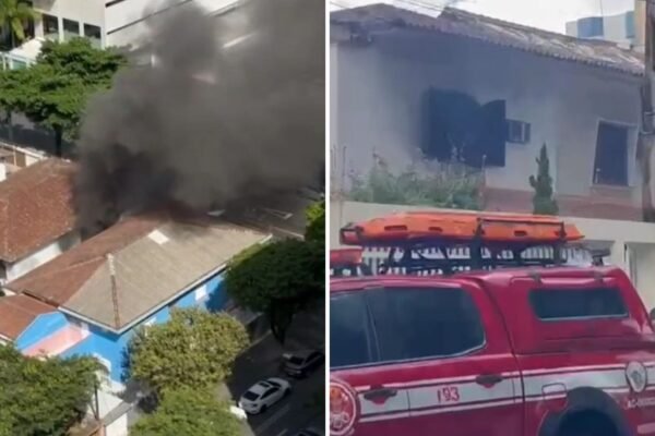 Homem tem 90% do corpo queimado durante incêndio em casa no litoral de SP; VÍDEO