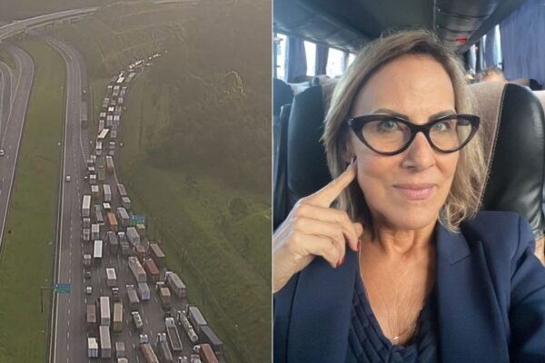 Rodovia Anchieta, SP, segue parcialmente interditada 12 horas após carreta derrubar passarela Rodovia Anchieta, SP, segue parcialmente interditada 12 horas após carreta derrubar passarela