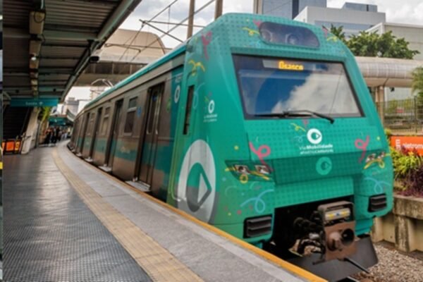 Metrô da linha 5-Lilás ganha decoração especial de Carnaval
