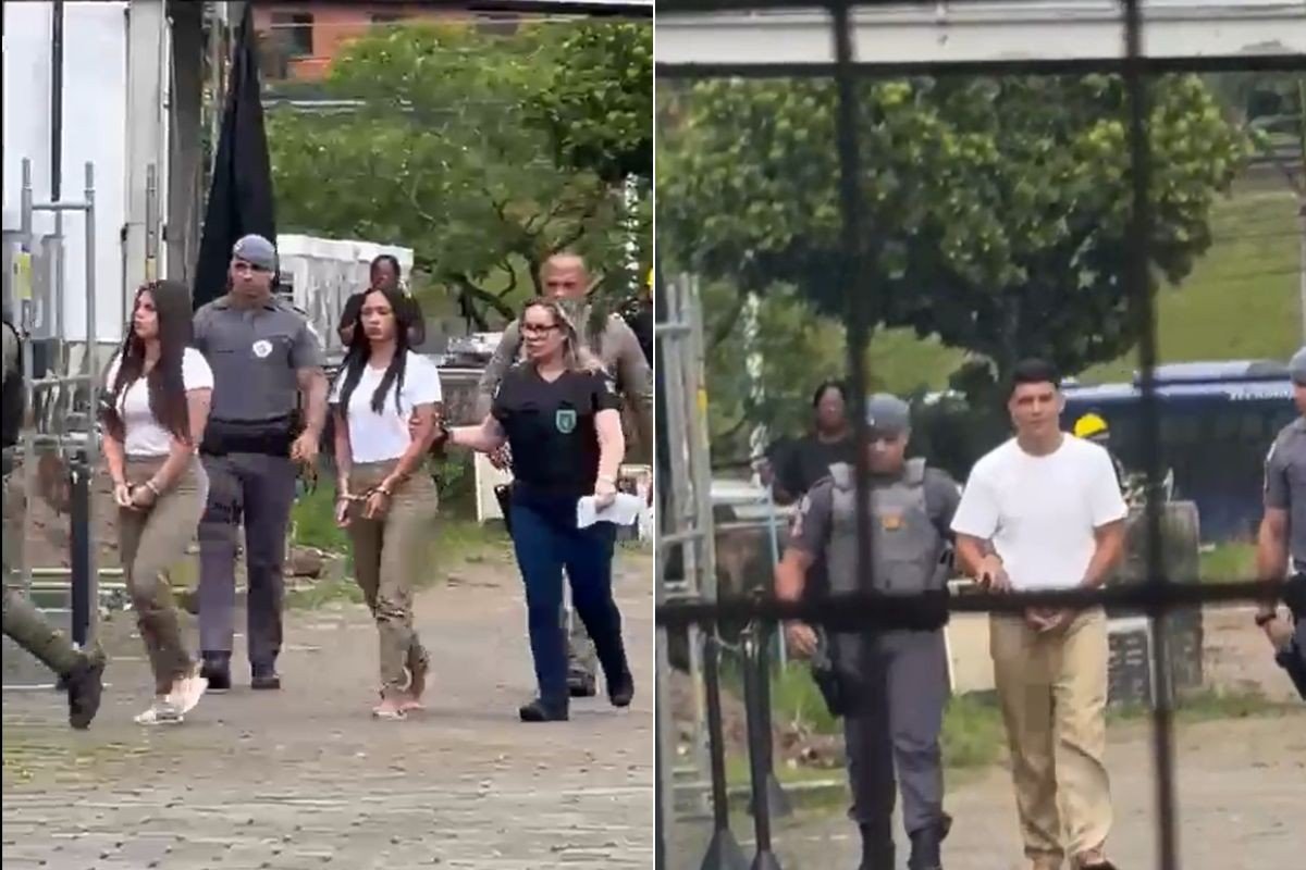 Vídeo mostra chegada de trio acusado de matar comerciante que descobriu traição a fórum no litoral de SP