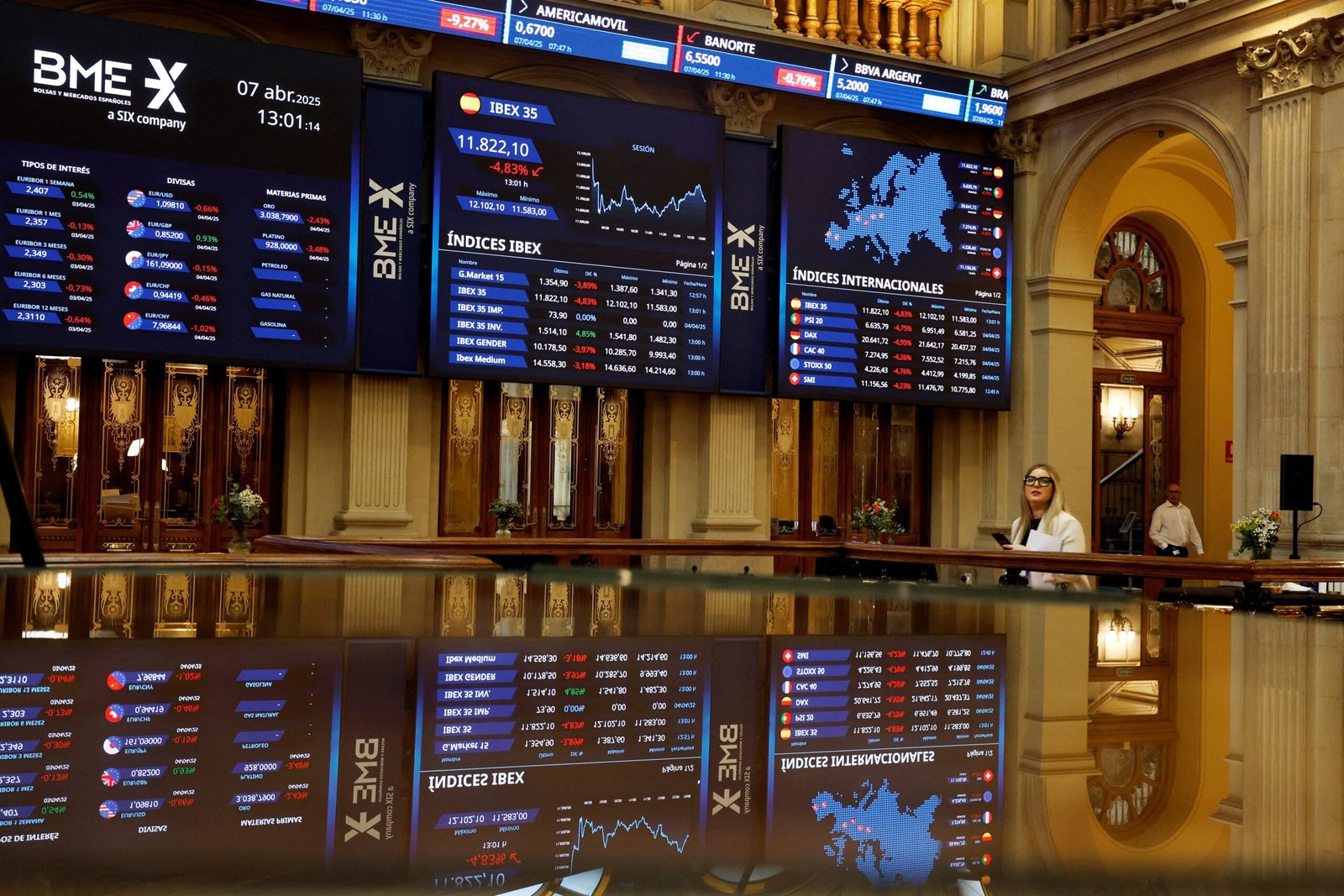 Bolsas da Europa abrem em queda após início do tarifaço