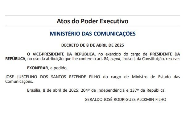 Renúncia de Juscelino Filho foi solicitada por Lula, diz Secom