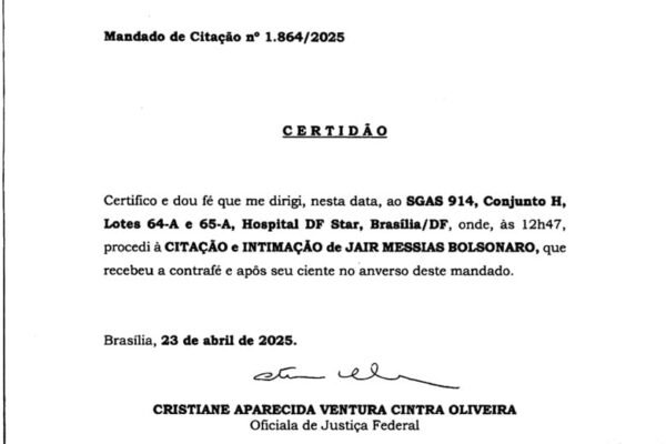 Intimação de Bolsonaro na UTI: oficial de Justiça apresenta relatório a Moraes