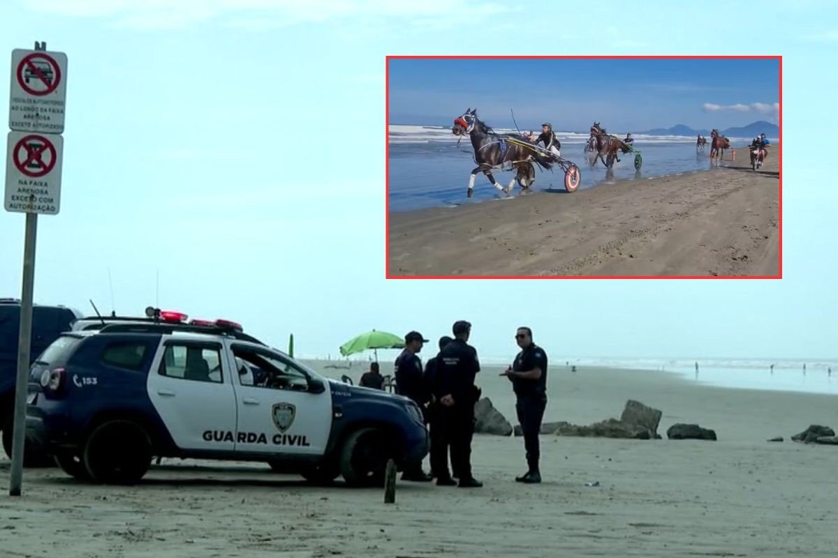 Autoridades do litoral de SP adotam medidas para fiscalizar racha de charretes após morte de turista