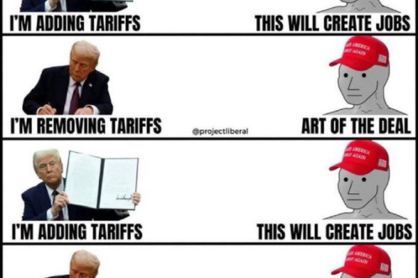 Vaivém de Trump sobre tarifas rende memes nas redes sociais; confira
