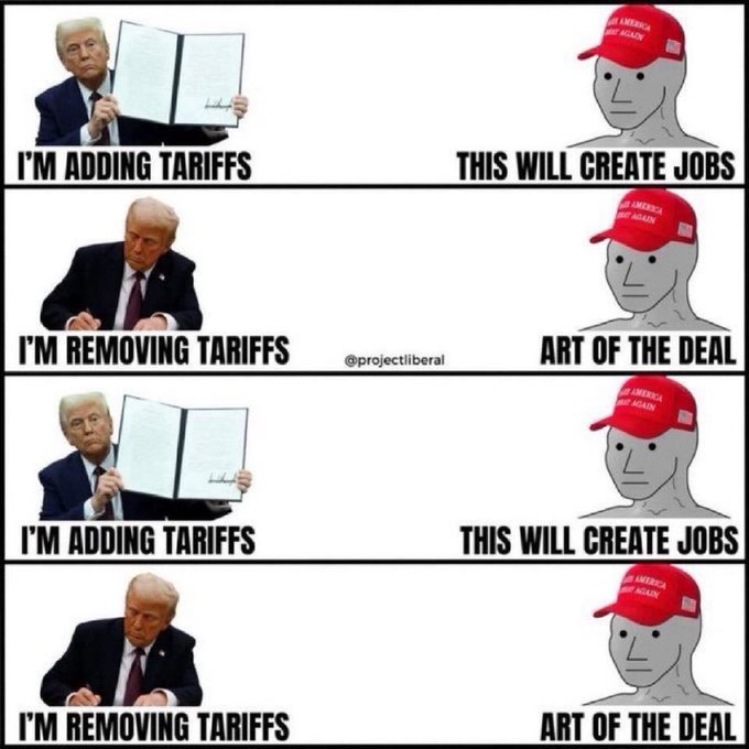 Vaivém de Trump sobre tarifas rende memes nas redes sociais; confira